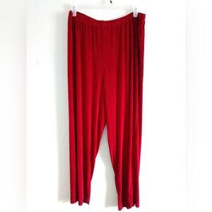 Ronni Nicole Travelers Knit Pants Red Wide Leg Made in USA Size 3X